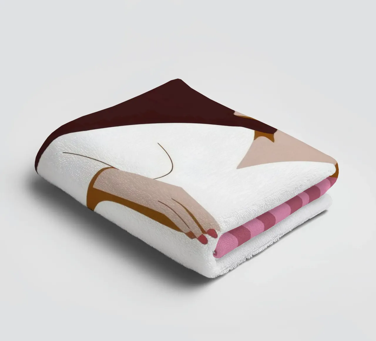 White Robe Pose towel by Emery Kate