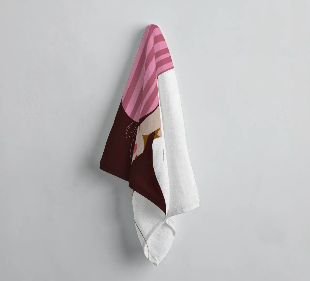 White Robe Pose towel by Emery Kate