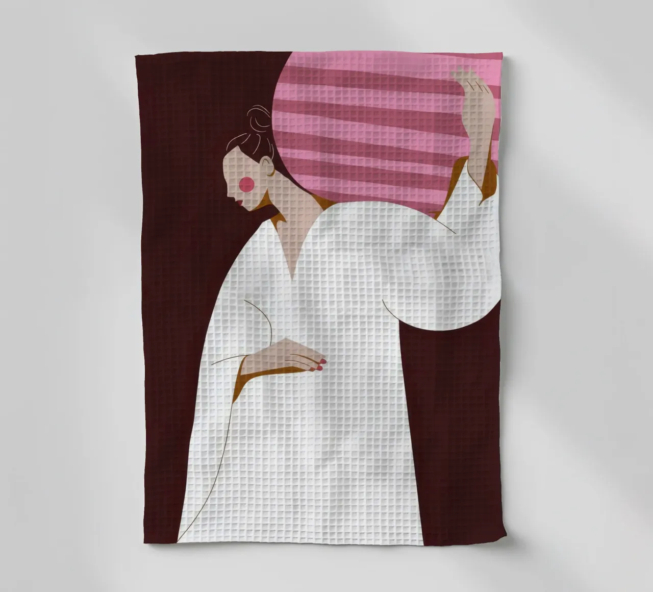 Pose de la robe blanche torchon de Emery Kate