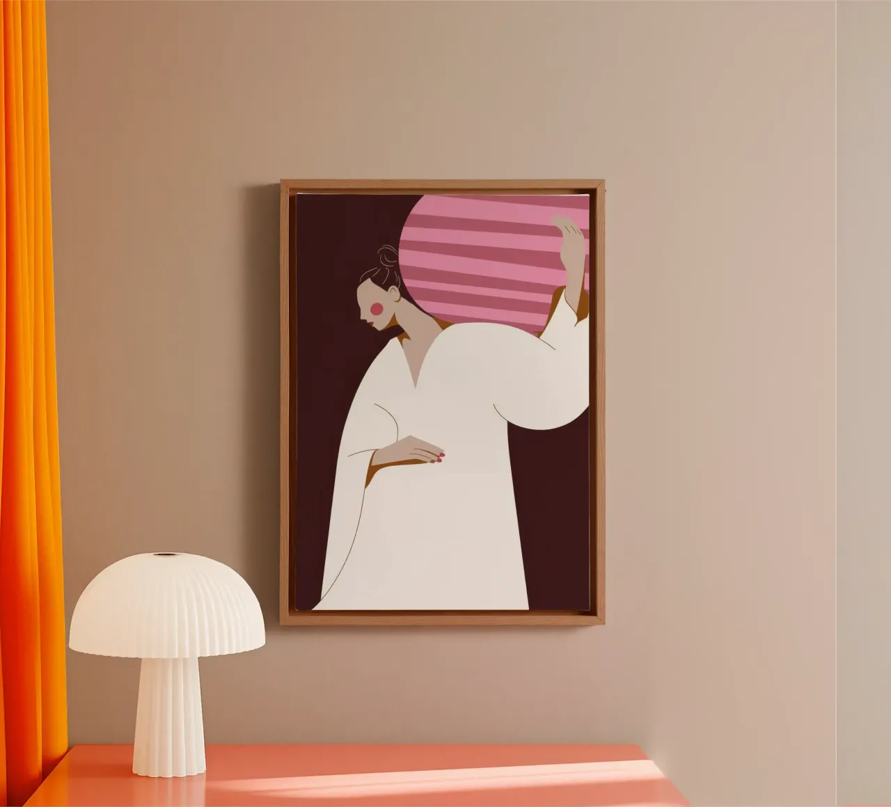 White Robe Pose canvas by Emery Kate