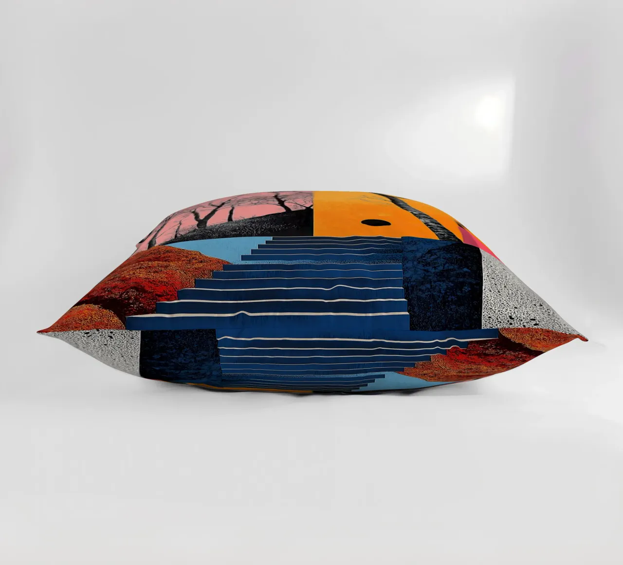Surrealism Architecture Design Geometry decorative cushion by Nikis Art Studio