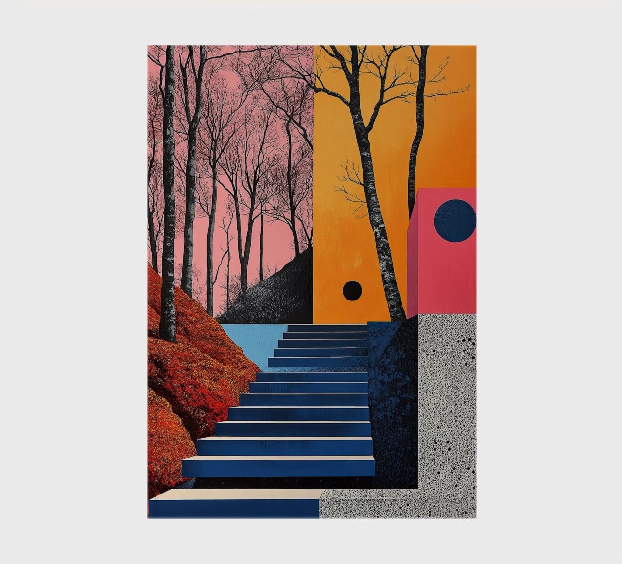 Surrealism Architecture Design Geometry notebook by Nikis Art Studio