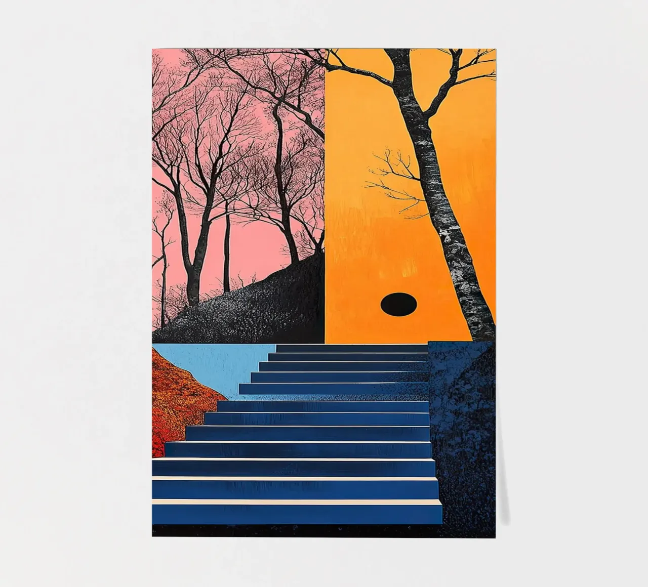 Surrealism Architecture Design Geometry sticker sheet by Nikis Art Studio