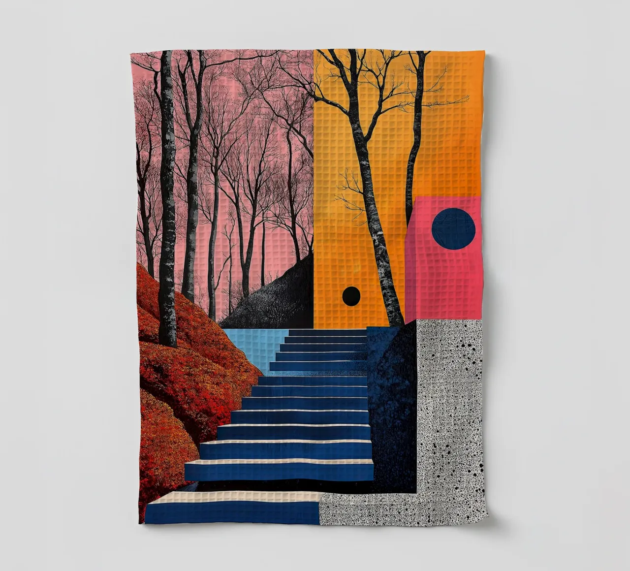 Surrealismus Architektur Design Geometrie Geschirrtuch von Nikis Art Studio