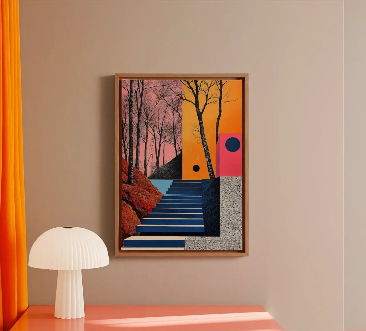 Surrealism Architecture Design Geometry canvas by Nikis Art Studio