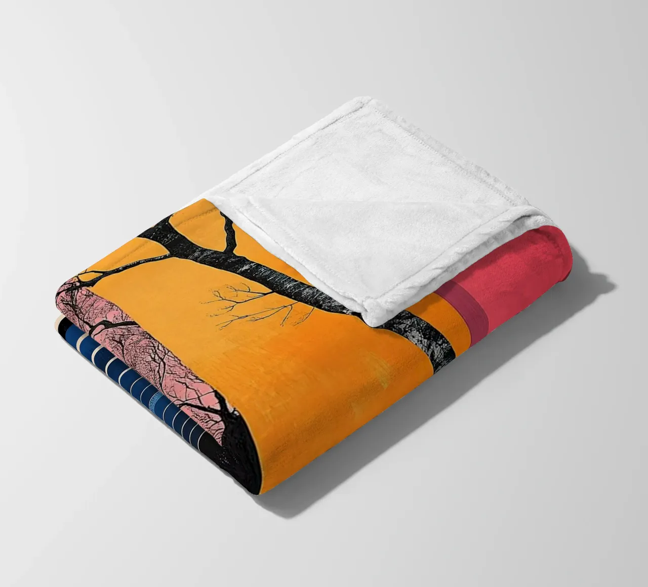 Surrealism Architecture Design Geometry fleece blanket by Nikis Art Studio