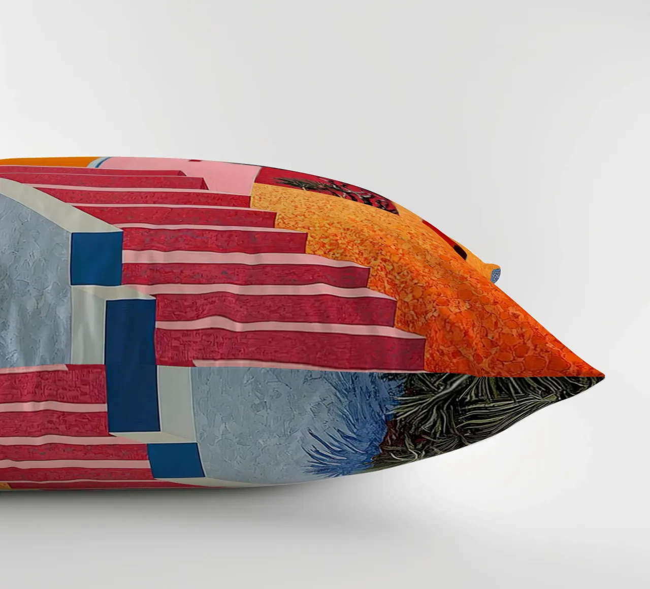 Surrealism Architecture Design Geometry decorative cushion by Nikis Art Studio