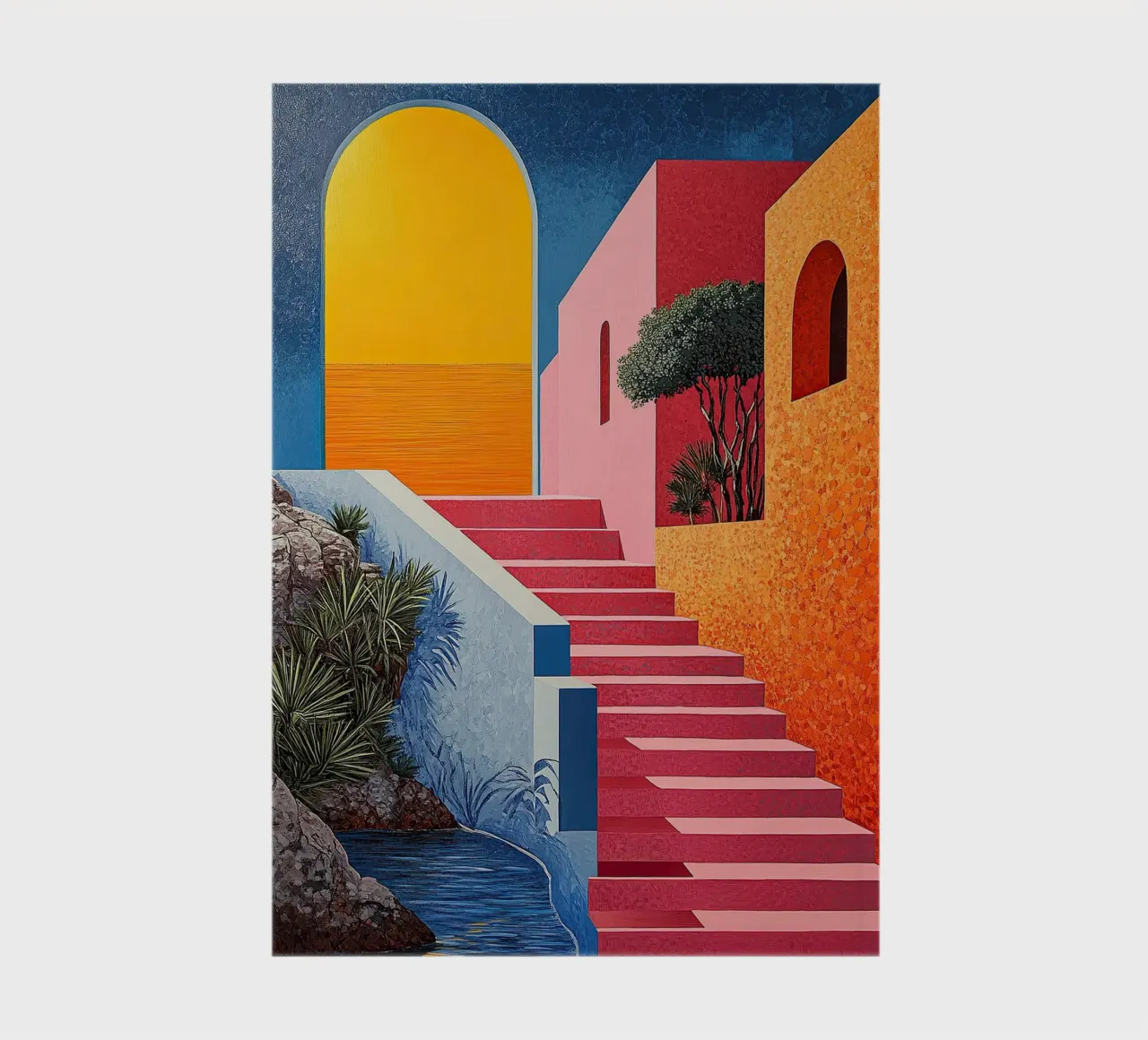 Surrealism Architecture Design Geometry notebook by Nikis Art Studio