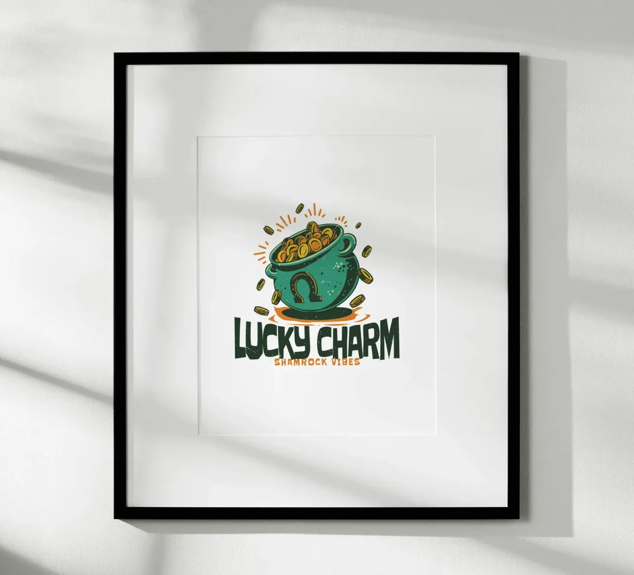 pentola d'oro della fortuna poster con telaio in legno da 🥝 KIWI STORE