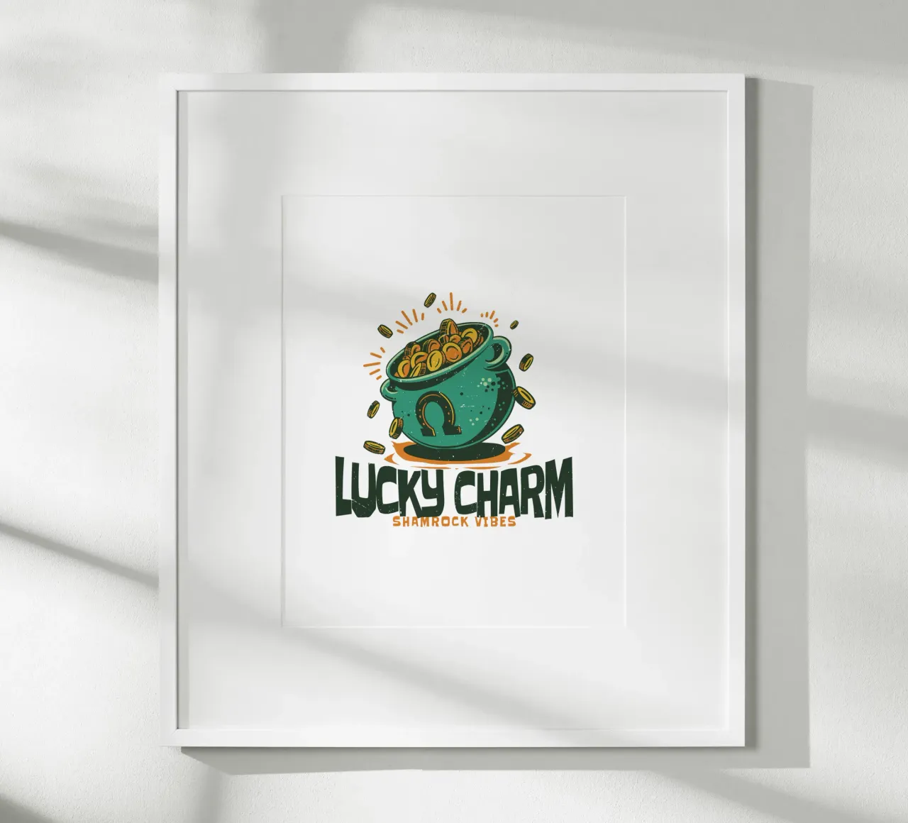 pentola d'oro della fortuna poster con telaio in legno da 🥝 KIWI STORE
