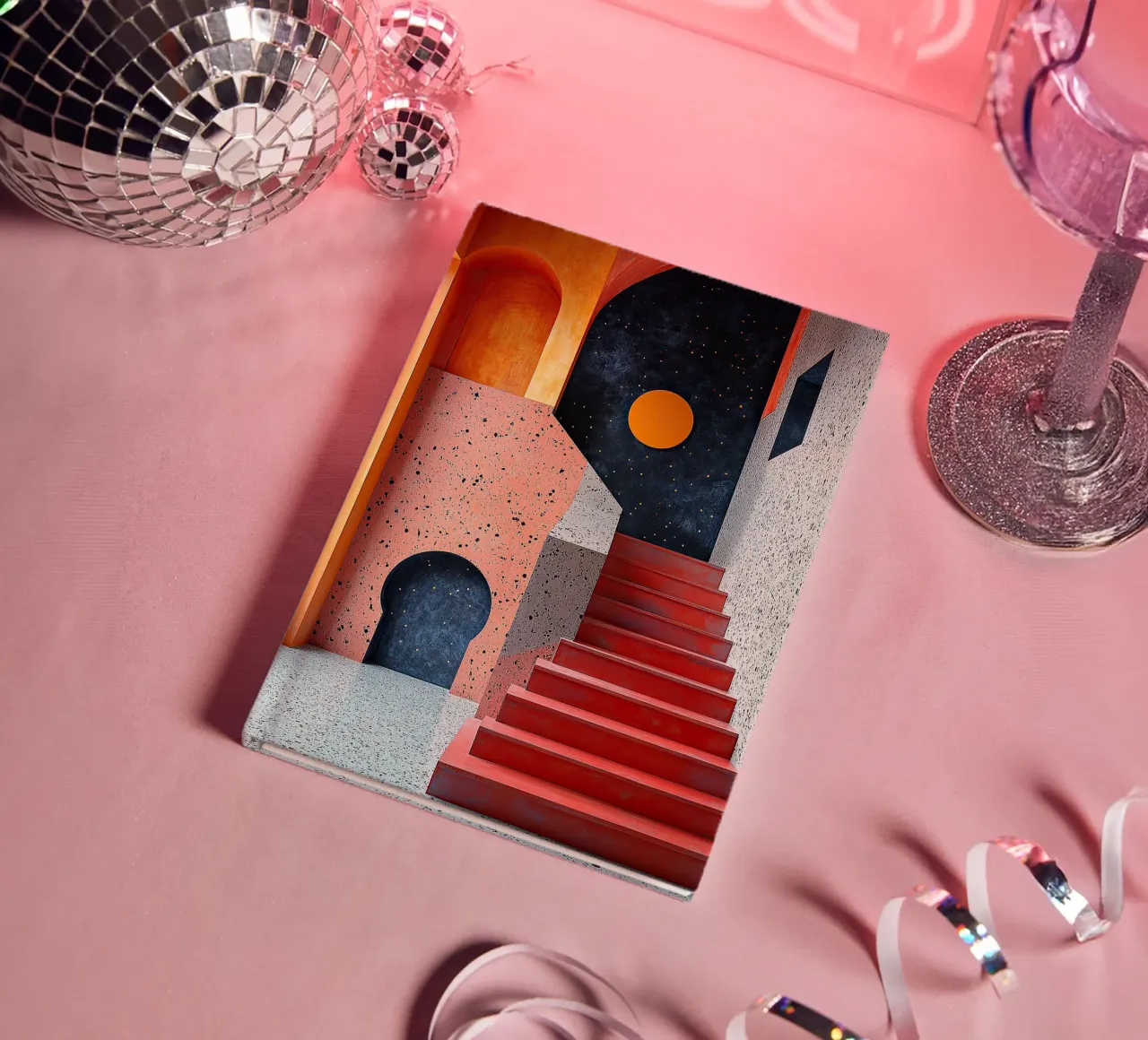 Surrealism Architecture Design Geometry notebook by Nikis Art Studio