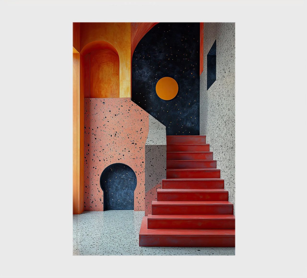Surrealism Architecture Design Geometry notebook by Nikis Art Studio