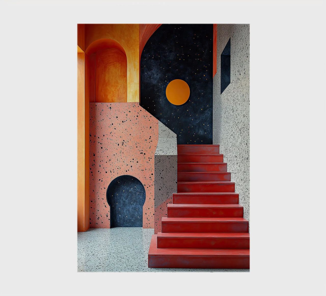 Surrealism Architecture Design Geometry notebook by Nikis Art Studio