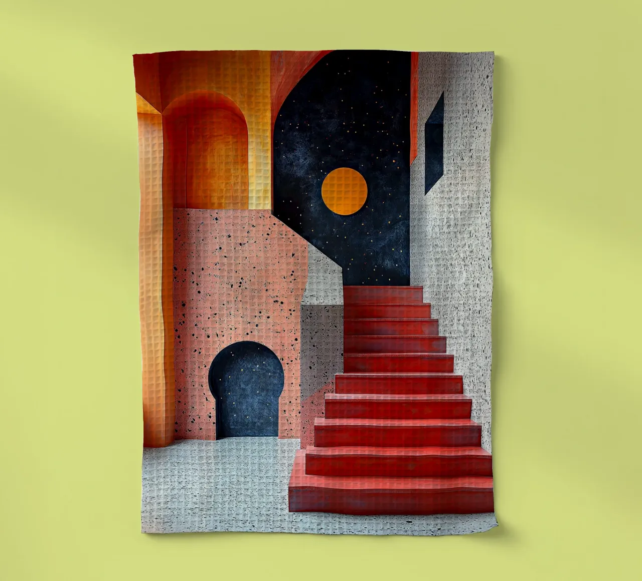 Surréalisme Architecture Design Géométrie torchon de Nikis Art Studio