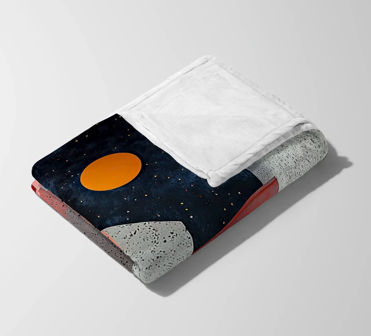 Surrealism Architecture Design Geometry fleece blanket by Nikis Art Studio