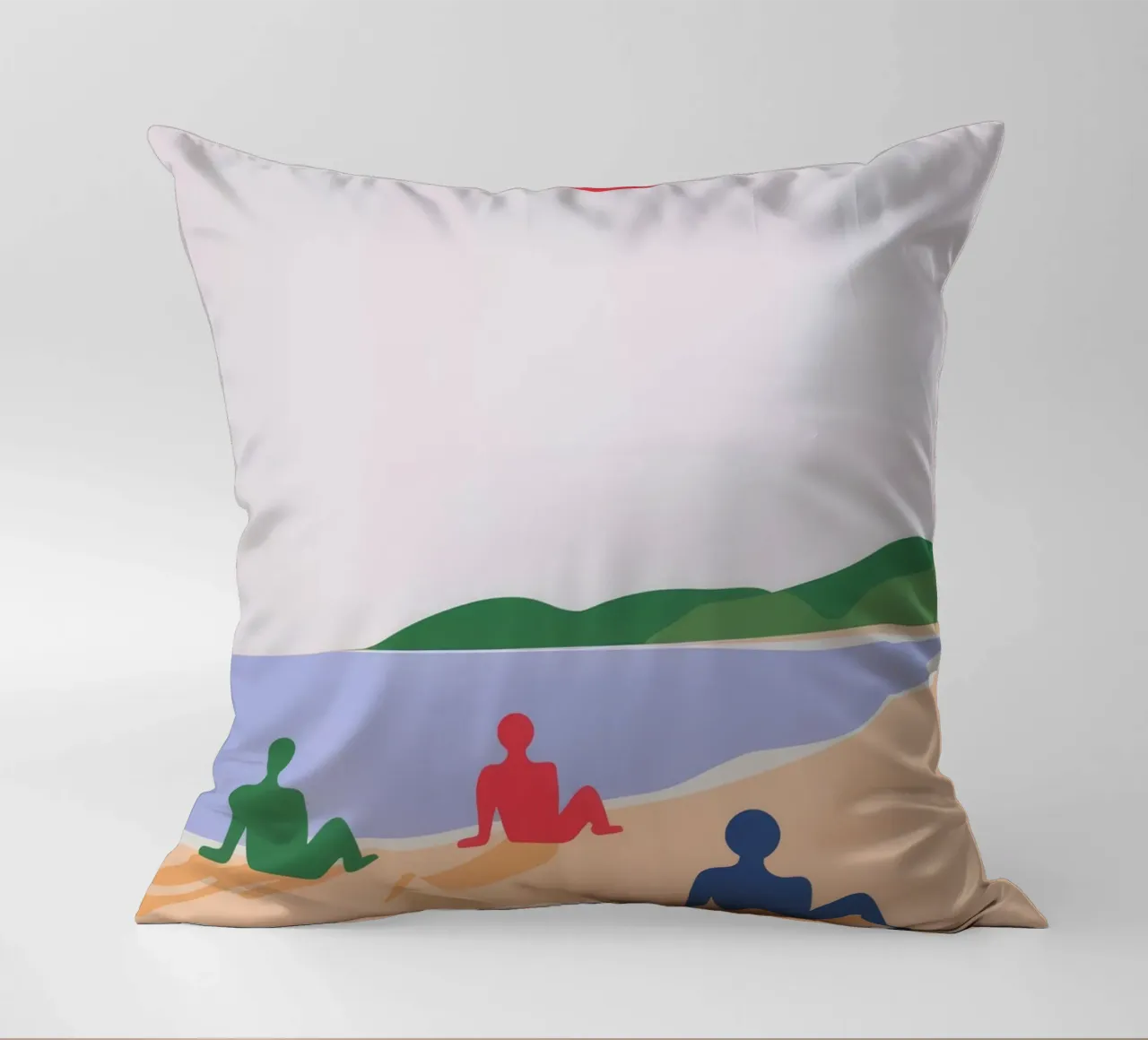 Bagnanti in spiaggia cuscino da Emery Kate