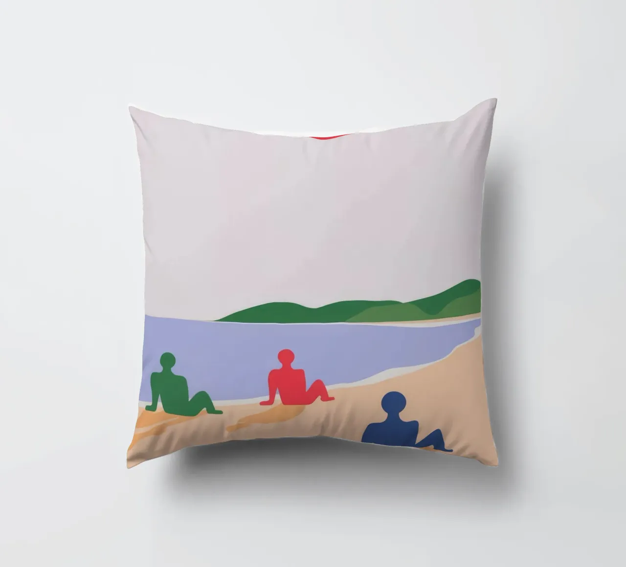 Bagnanti in spiaggia cuscino da Emery Kate