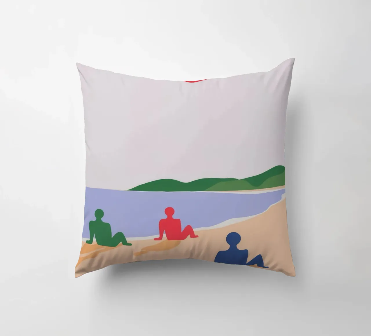 Bagnanti in spiaggia cuscino da Emery Kate