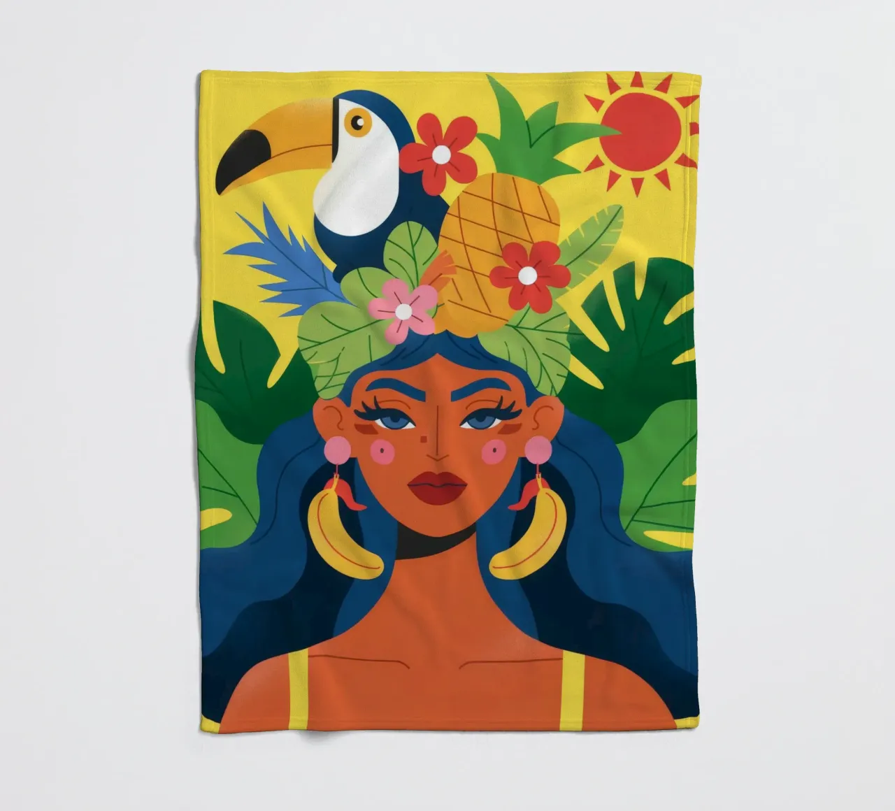 Copricapo tropicale coperta in pile da Emery Kate