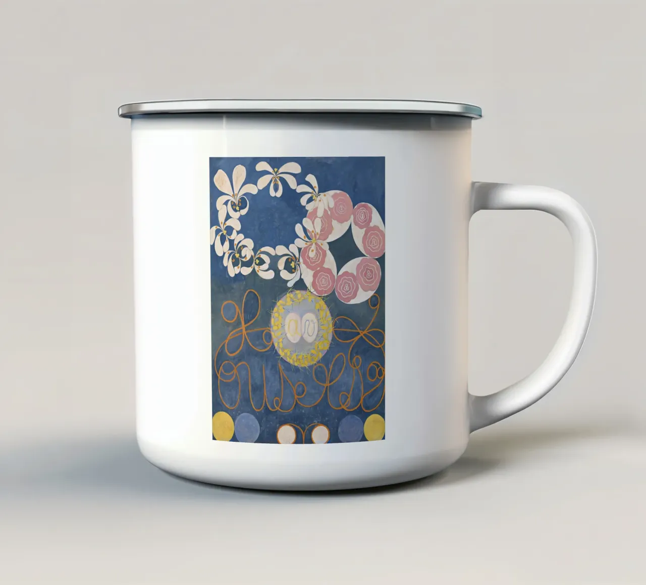 Hilma af Klint - Los diez mayores, nº 01, Infancia, Grupo I taza de esmalte de William Store