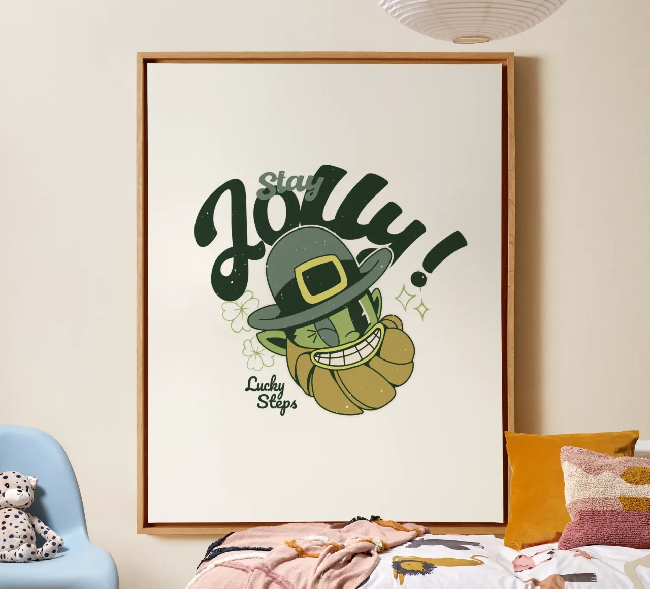 St. Patrick's Day Leprechaun canvas met Baklijst van 🥝 KIWI STORE