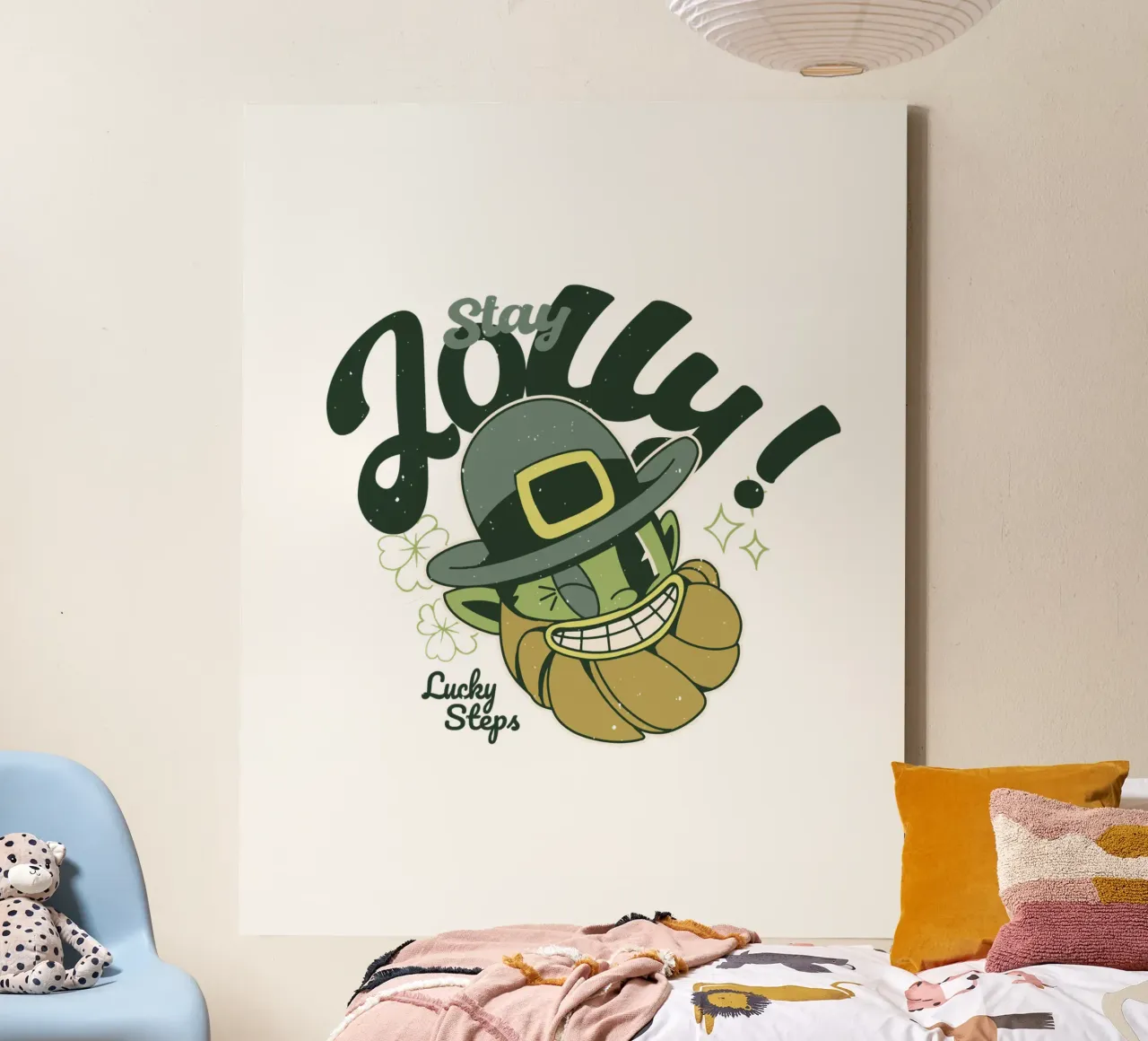 St. Patrick's Day Leprechaun canvas met Baklijst van 🥝 KIWI STORE