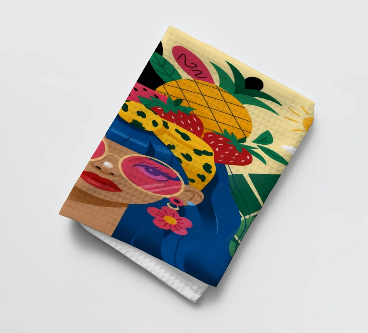 Cappello con frutta tropicale canovaccio da cucina da Emery Kate