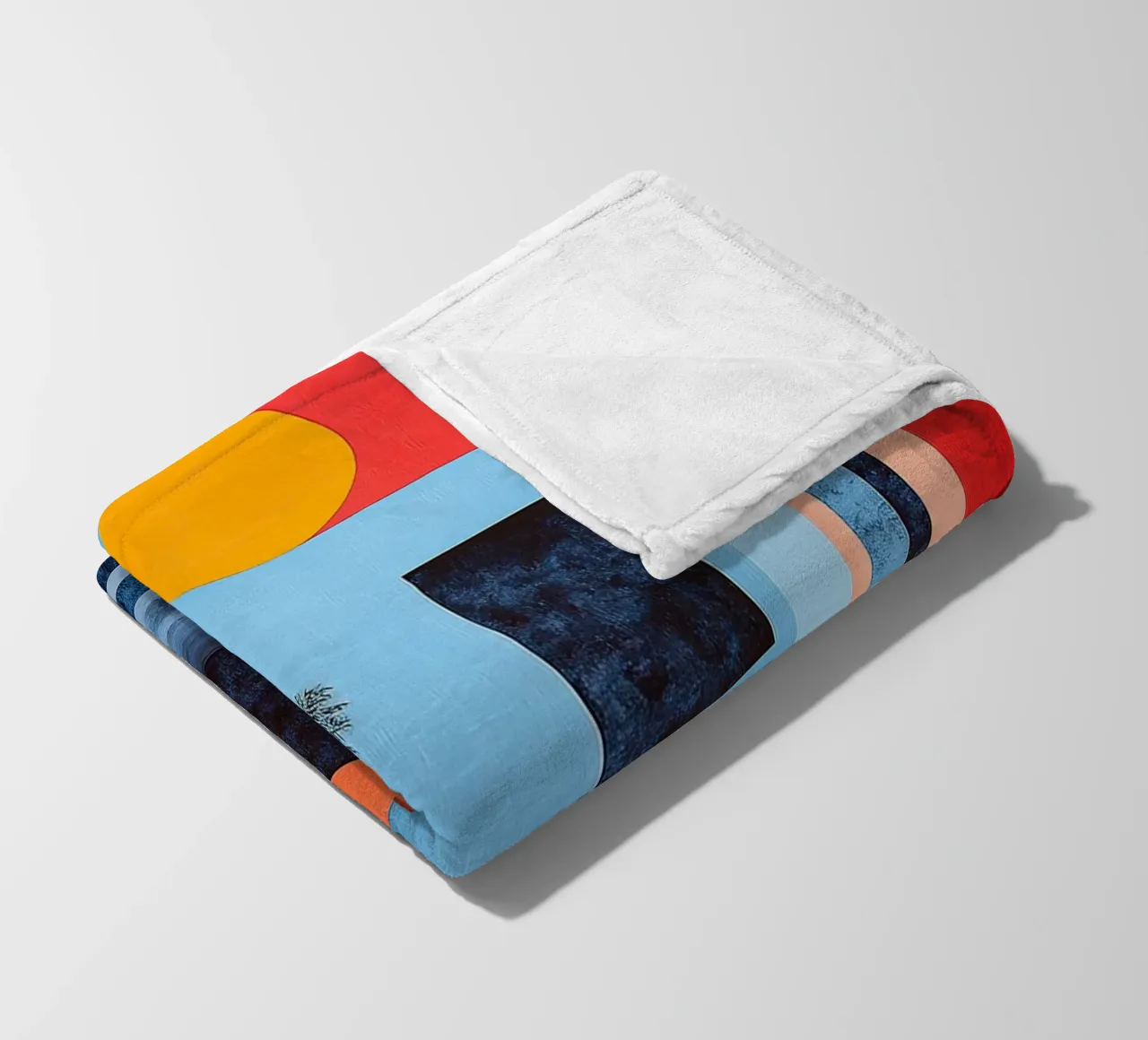 Surrealism Architecture Design Geometry fleece blanket by Nikis Art Studio