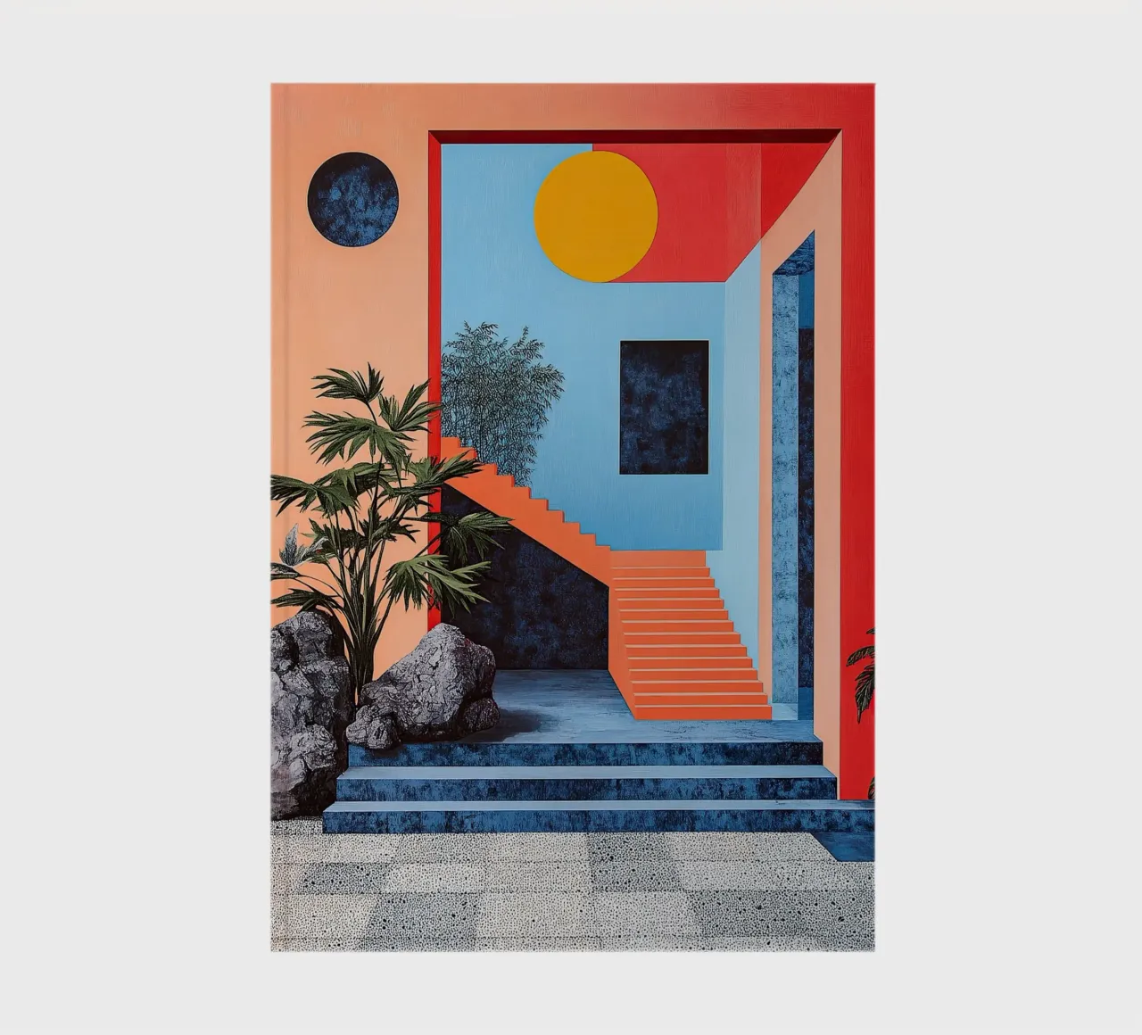 Surrealismus Architektur Design Geometrie Notizbuch von Nikis Art Studio