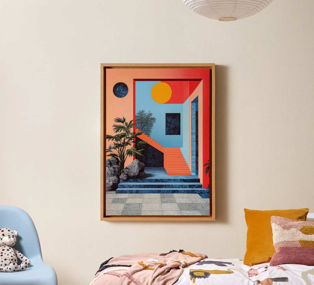 Surrealism Architecture Design Geometry canvas by Nikis Art Studio