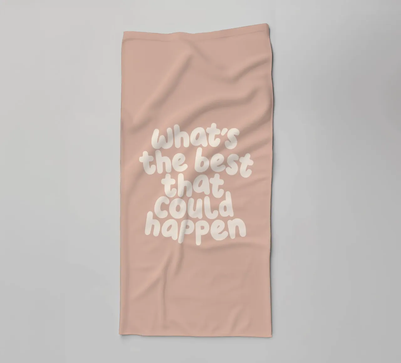 What's The Best That Could Happen Typography Print towel by THE MOTIVATED TYPE