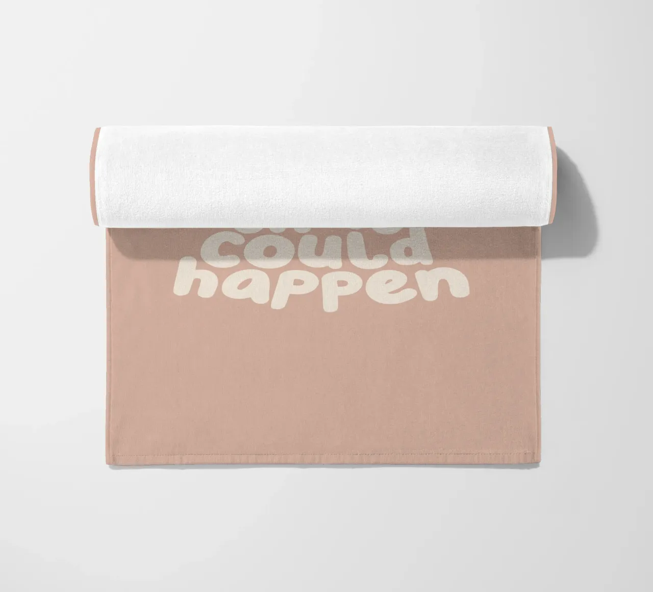 What's The Best That Could Happen Typography Print beach towel by THE MOTIVATED TYPE