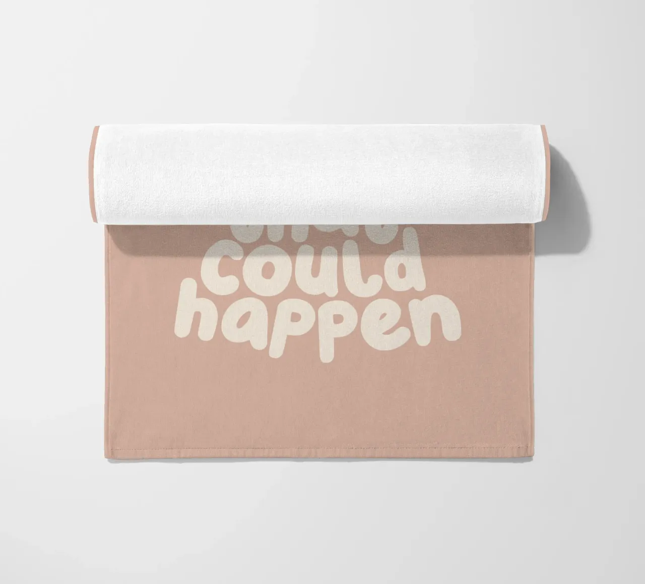 What's The Best That Could Happen Typography Print beach towel by THE MOTIVATED TYPE