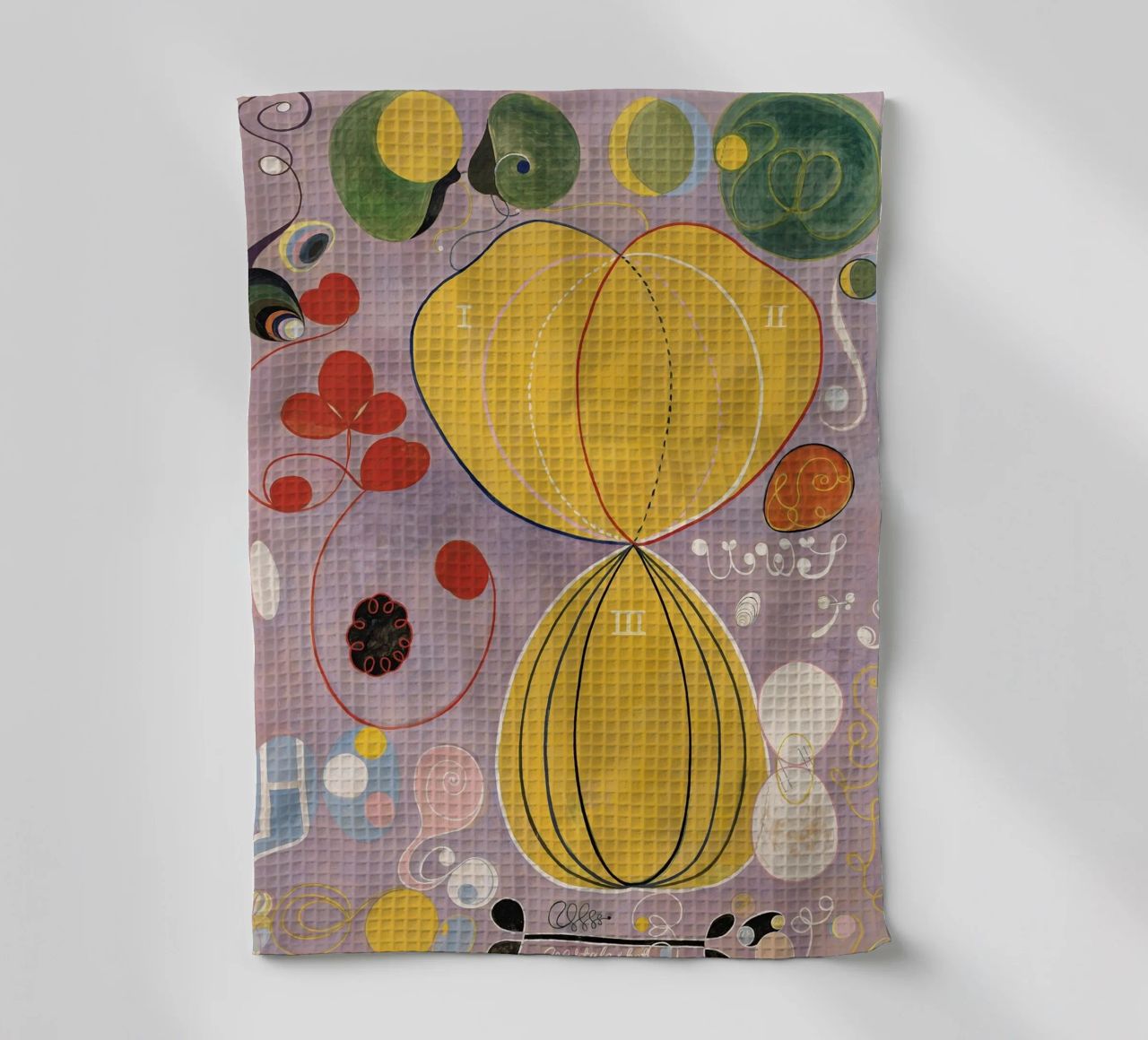 Hilma af Klint - Les dix plus grands, n° 07, Âge adulte, groupe I torchon de William Store