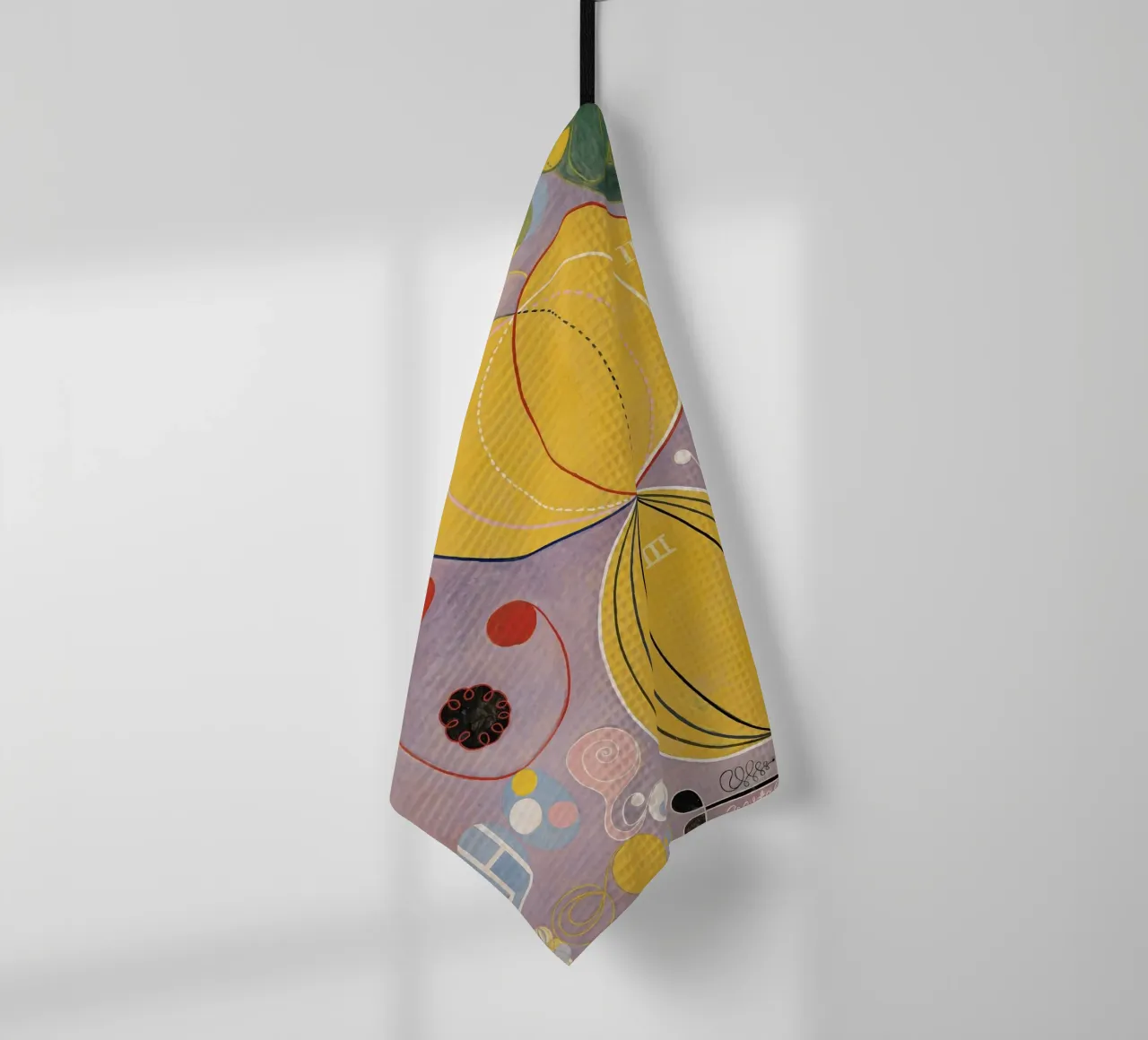 Hilma af Klint - Les dix plus grands, n° 07, Âge adulte, groupe I torchon de William Store