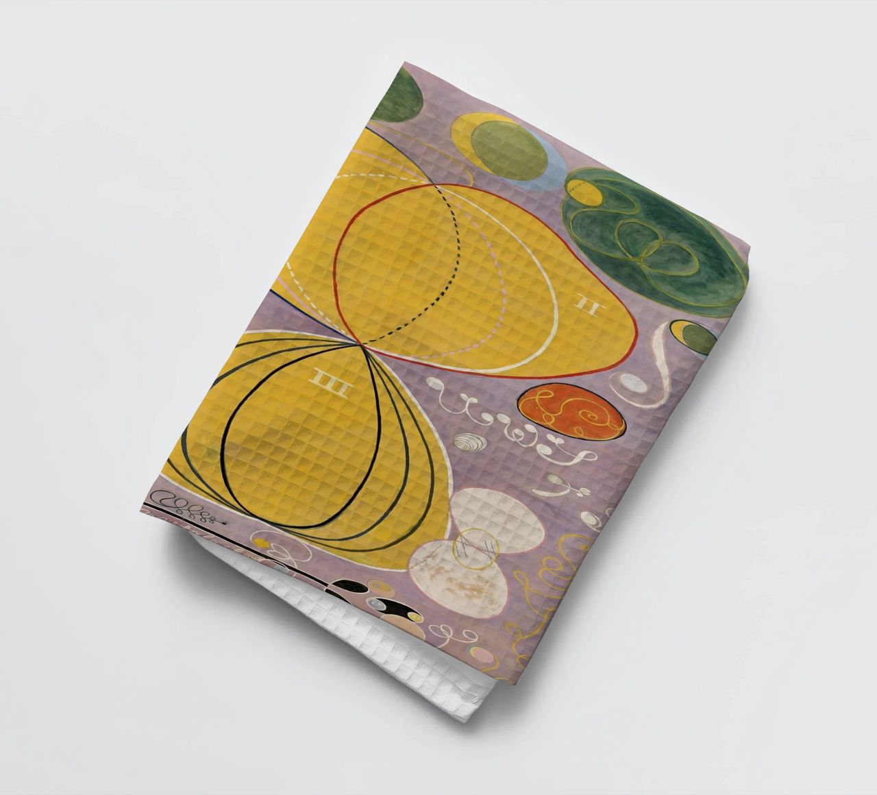 Hilma af Klint - Les dix plus grands, n° 07, Âge adulte, groupe I torchon de William Store