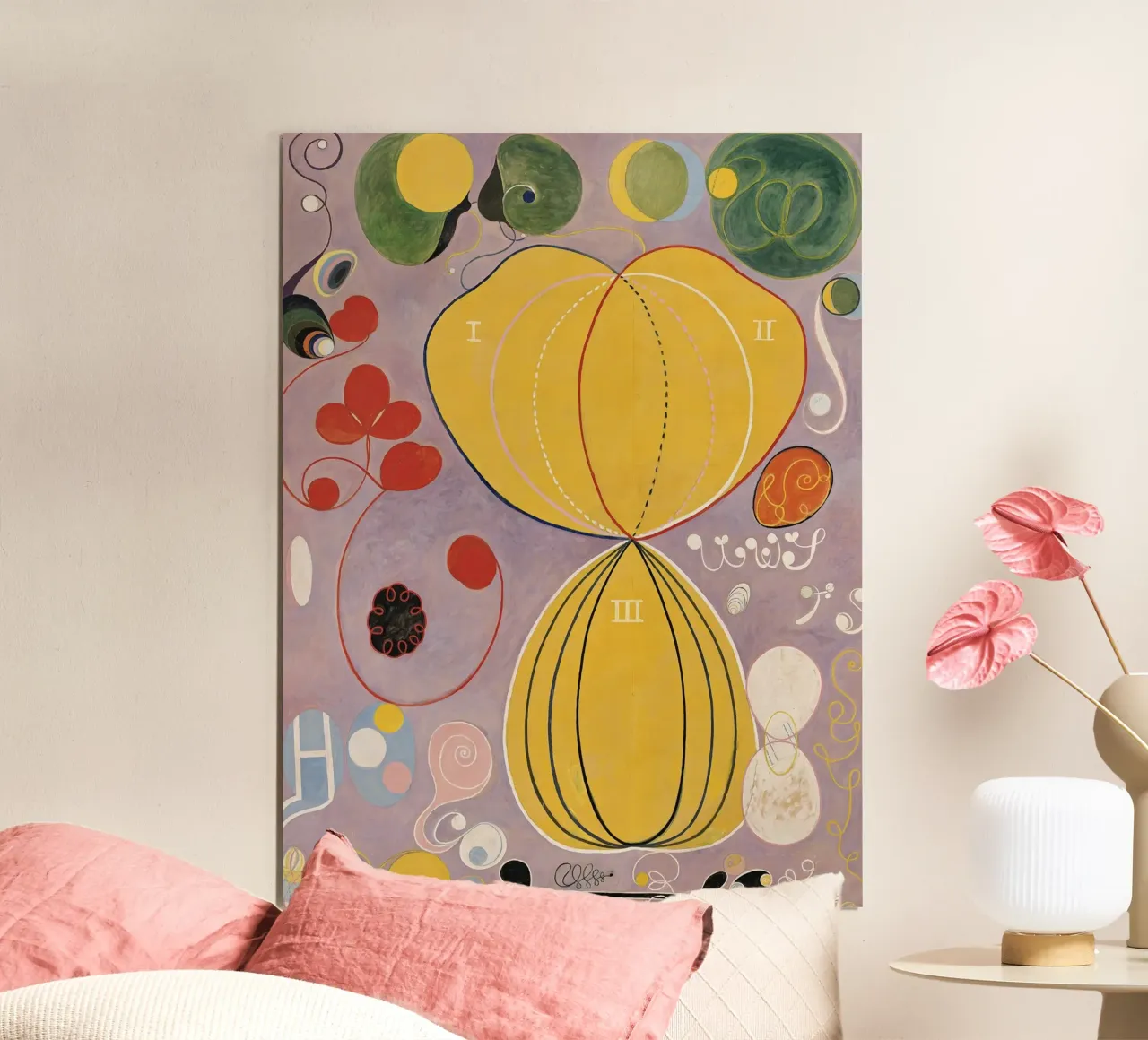 Hilma af Klint - Les dix plus grands, n° 07, Âge adulte, groupe I poster avec cadre en aluminium de William Store