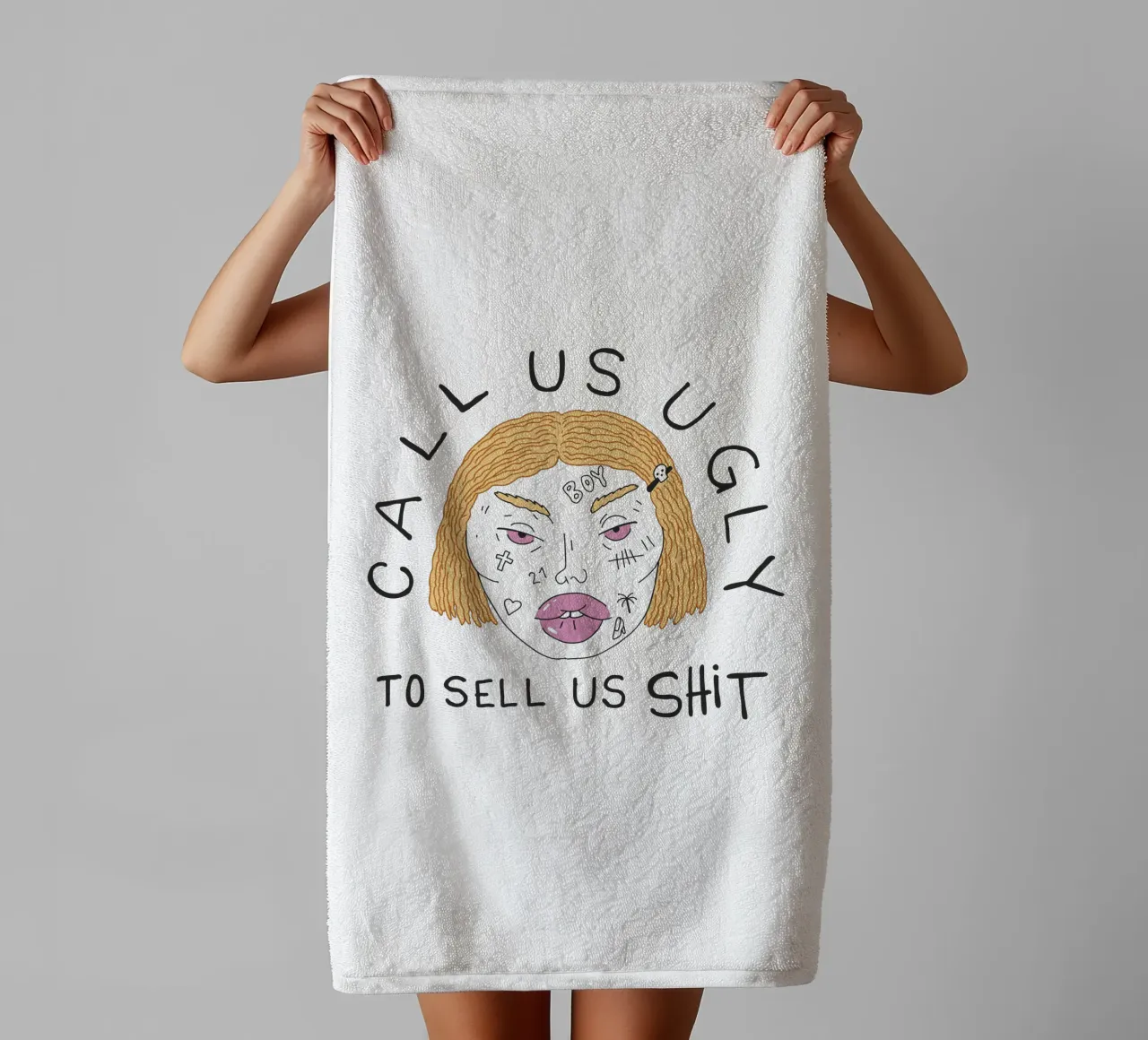 Call us ugly towel by 🥝 KIWI STORE