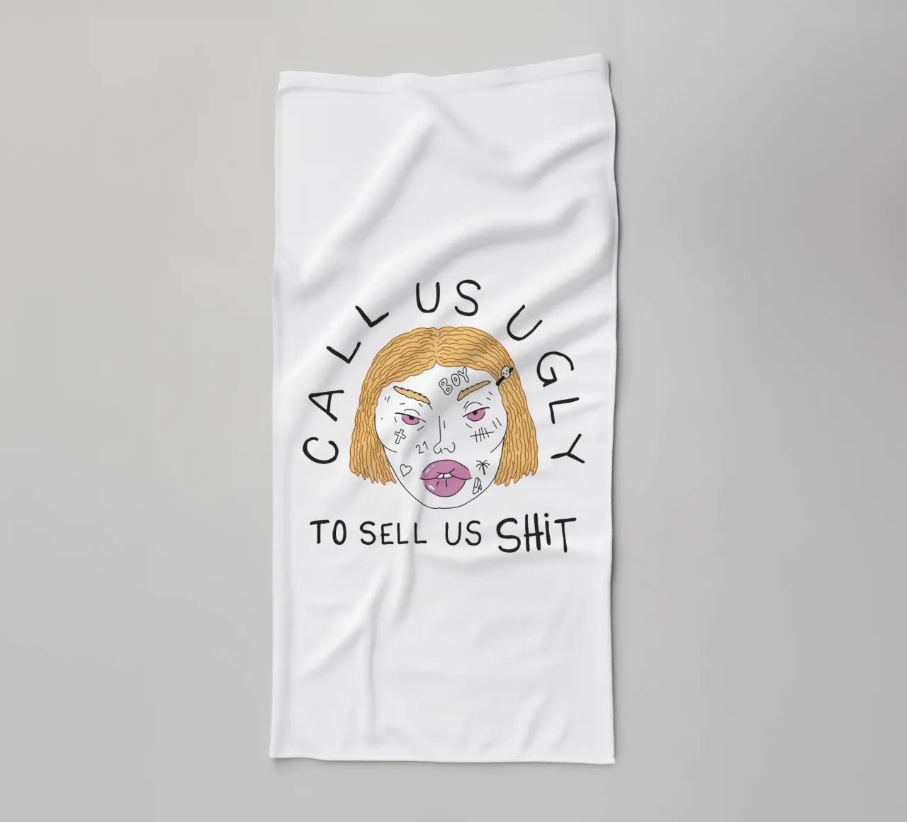 Call us ugly towel by 🥝 KIWI STORE