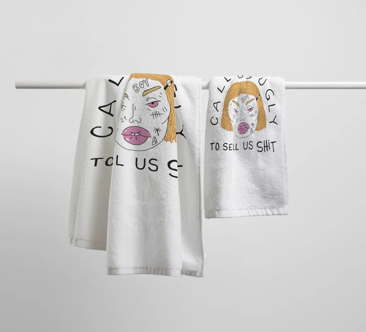 Call us ugly towel by 🥝 KIWI STORE