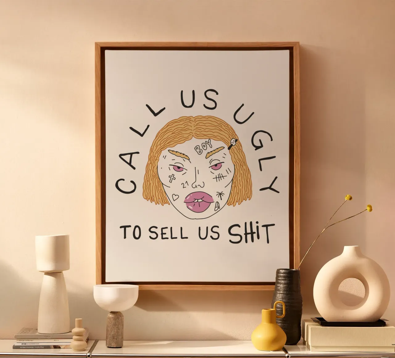 Call us ugly canvas by 🥝 KIWI STORE