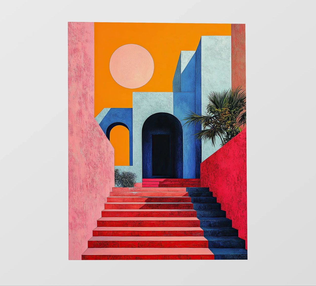 Surrealismo Architettura Design Geometria telo in pvc da Nikis Art Studio