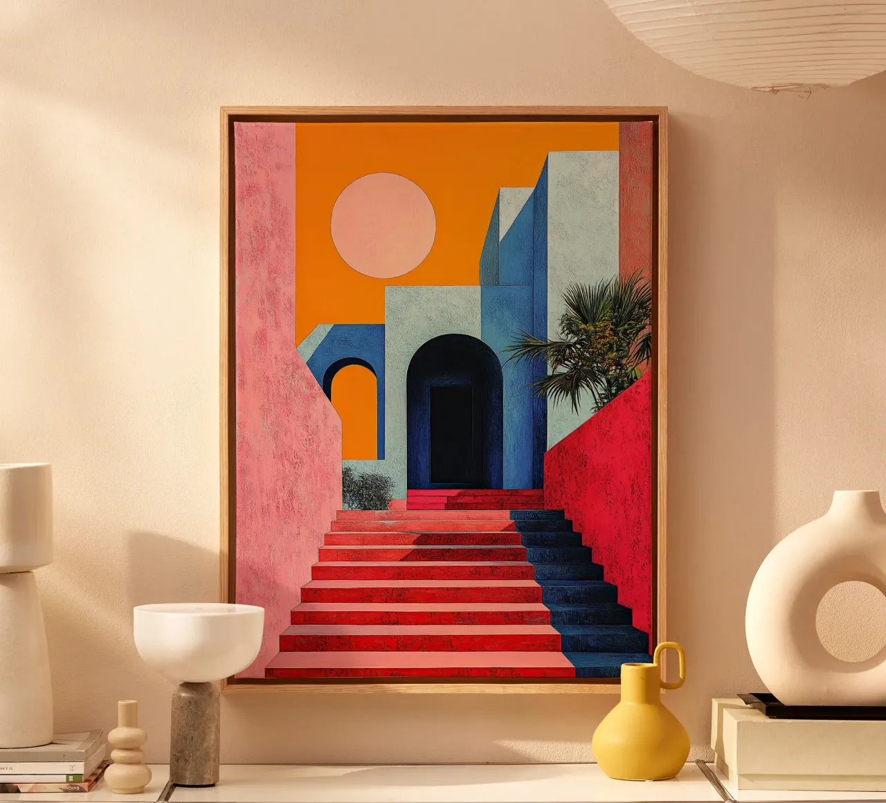 Surrealism Architecture Design Geometry canvas by Nikis Art Studio