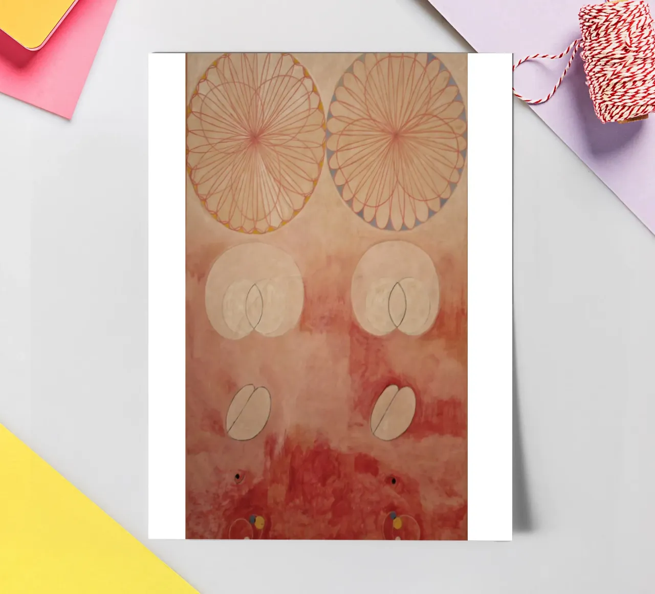 Hilma af Klint - Les dix plus grands, n° 09, Vieillesse, Groupe IV planche autocollant de William Store