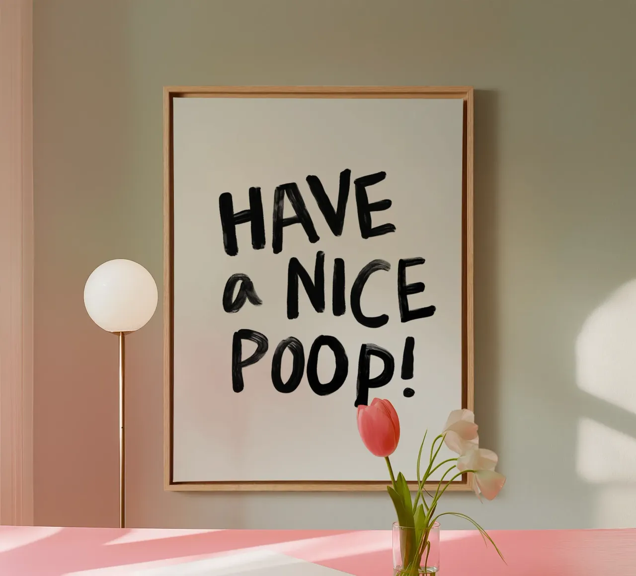 Poep Grappig Typografie Ontwerp canvas van THE MOTIVATED TYPE