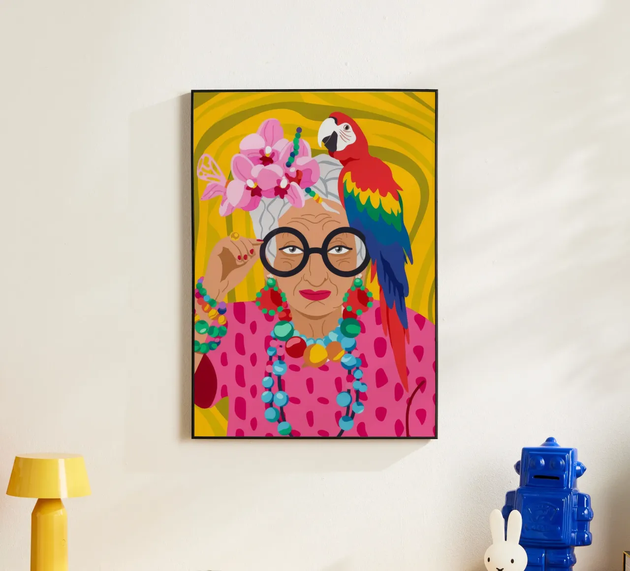 Corona di fiori di pappagallo alluminio dibond da Emery Kate