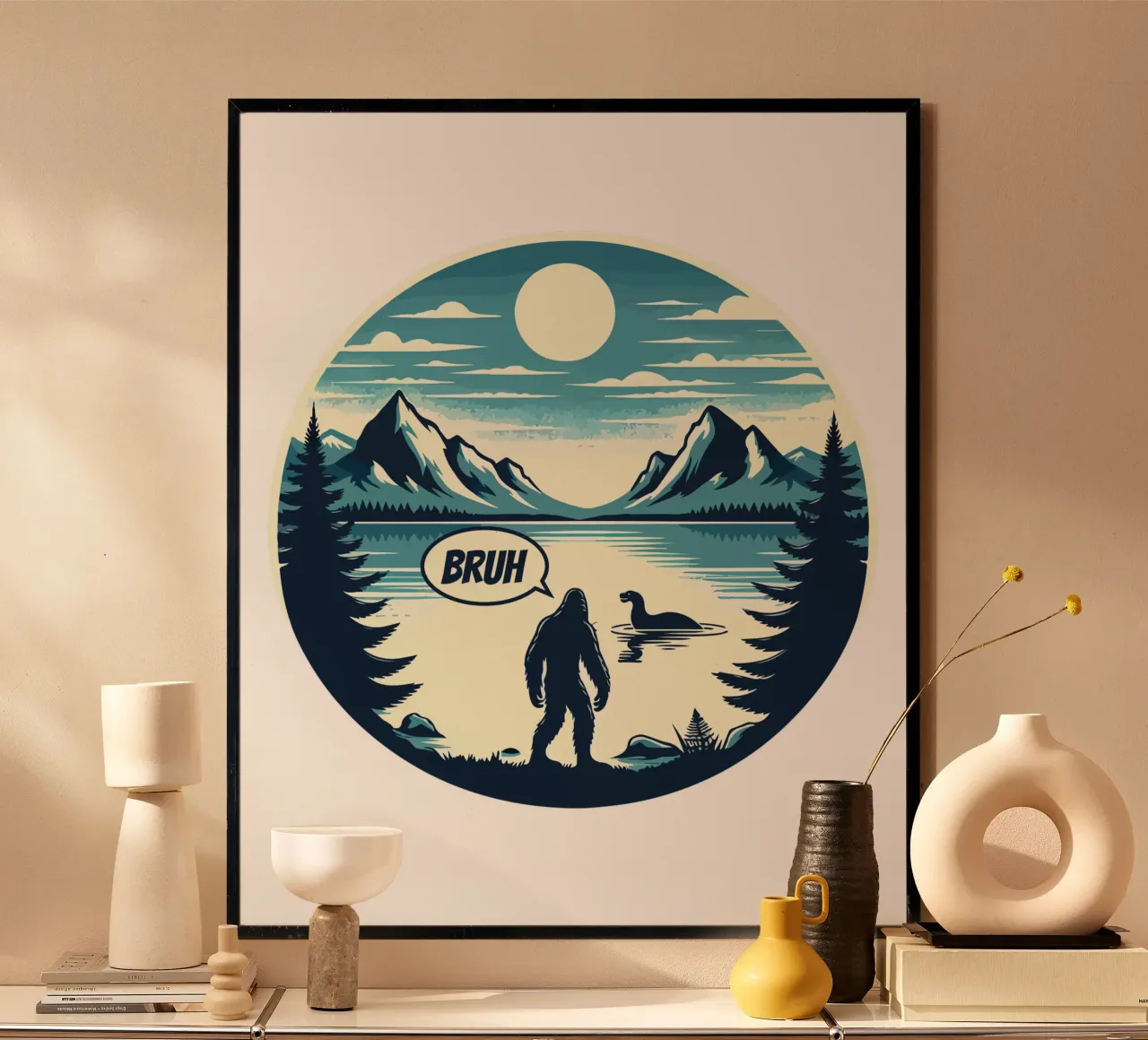 Bigfoot e Loch Ness poster con telaio in plastica da 🥝 KIWI STORE