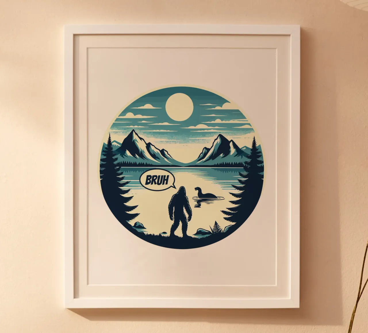 Bigfoot e Loch Ness poster con telaio in plastica da 🥝 KIWI STORE