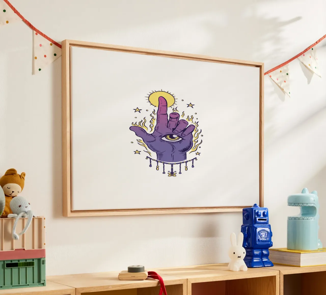 hand ogen canvas met Baklijst van 🥝 KIWI STORE