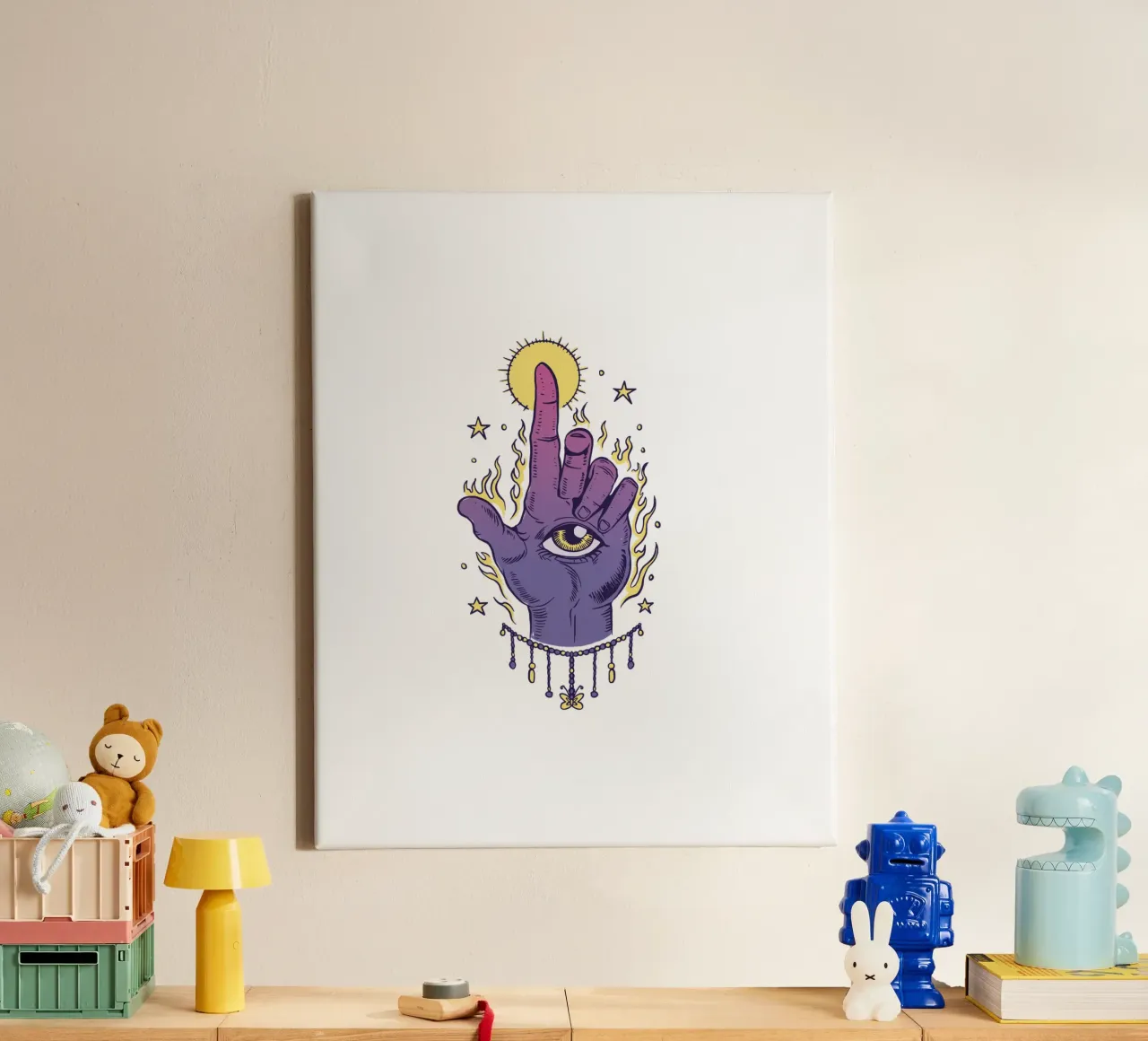 hand ogen canvas met Baklijst van 🥝 KIWI STORE